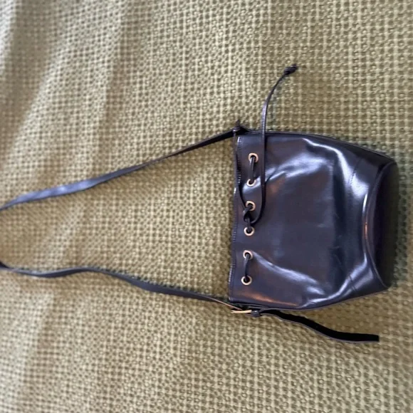 Sezane Farrow Mini Bag Noir Lisse Héritage - Size T-U - Picture 4 of 4